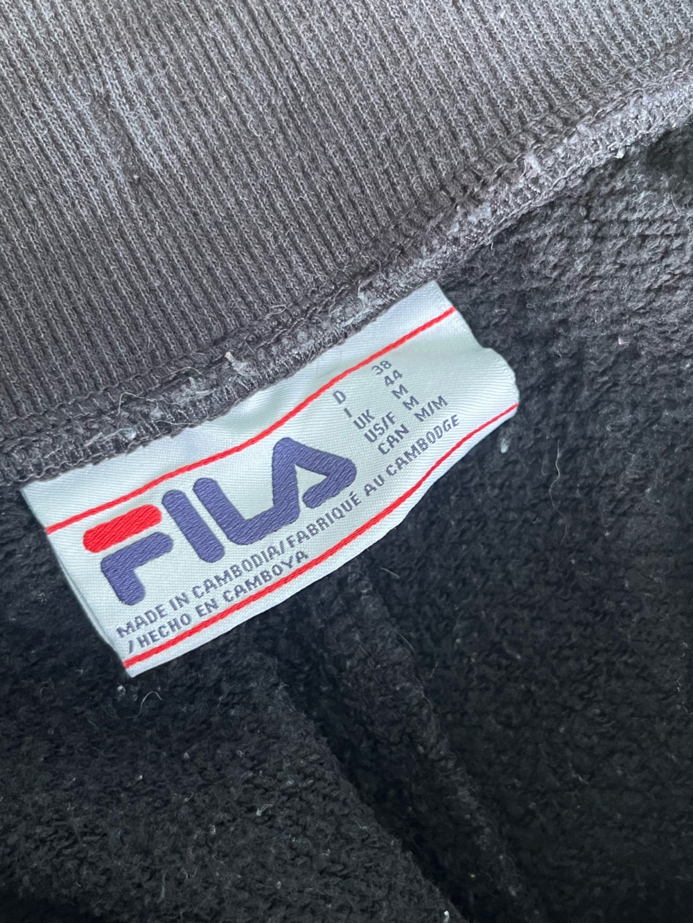 FILA Black Fleece Jogger Sweatpants Women’s Size L - Picture 7 of 13